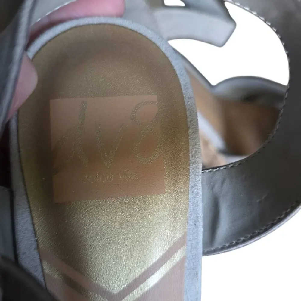 Dolce Vita DV8 Women's Size 7 Lt Gray Microsuede Cork Wedges